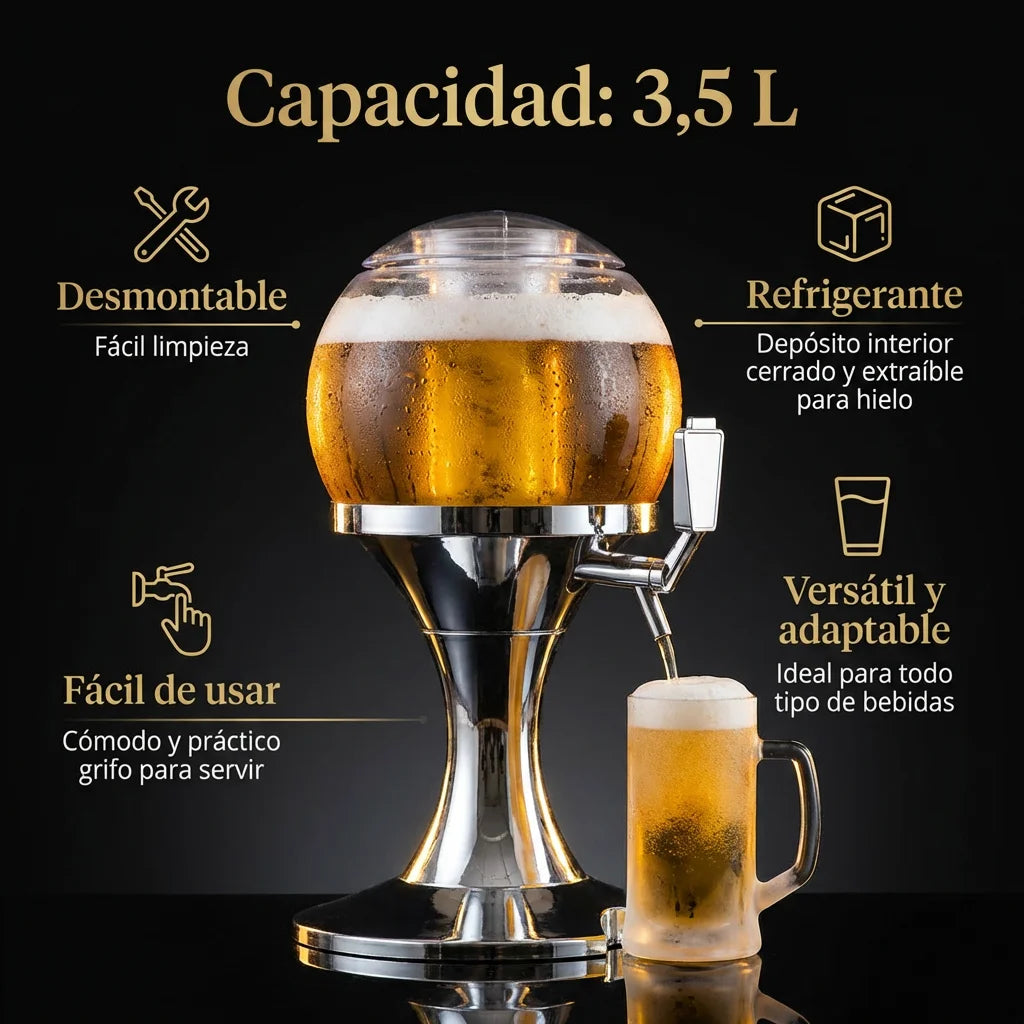 Dispensador de cerveza con espuma perfecta en segundos